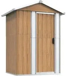 Gartenhaus Braun 126x97,5x177 Cm Verzinkter Stahl Vidaxl