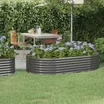 Hochbeet Verzinkter Stahl 175x100x36 Cm Grau Vidaxl
