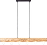 Trabo Pendelleuchte 6flg Eiche Ge&ouml;lt 6x A60, E27, 25w, Geeignet F&uuml;r Normallampen