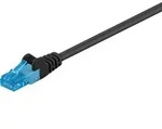 Goobay - Cat 6a Patchkabel, U/utp, Schwarz, Kupferleiter (cu), Halogenfreier