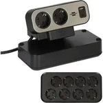 Brennenstuhl - Estilo Duplex Tischsteckdosenleiste, 1x Usb C, 1x Usb A, 10x