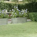 Hochbeet Verzinkter Stahl 114x40x36 Cm Silbern Vidaxl