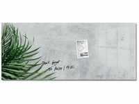 GL298 Glas Magnettafel Artverum Botanic 130x55 grau grün Magnetboard Tafel GL298-A -