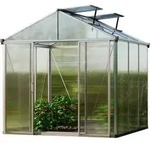 Gew&auml;chshaus Titan 21 Aus Alu 222x222 Cm, Starke 10 Mm Doppelstegplatten Mit