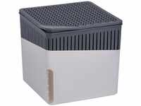 Wenko - Raumentfeuchter Cube Grau 500 g 2er Set, Luftentfeuchter, Grau, Kunststoff