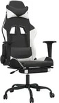 Gaming-stuhl Mit Massage & Fu&szlig;st&uuml;tze Schwarz & Wei&szlig; Kunstleder Vidaxl