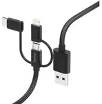 Hama Kabel Chrg Mult. 3 In 1, Usb-a - Micro-usb, Usb-c Und Lightning, 1,5 M, Nr
