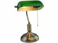 Bankerlampe mit Lampenschirm – Retro Tischlampe Schreibtischlampe