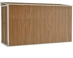 Anbauschuppen Braun 118x288x178 Cm Verzinkter Stahl Vidaxl