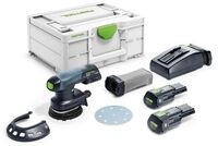 Akku-exzenterschleifer Etsc 125 3,0 I-plus, Incl. 2x Akku 3 Ah, Schnellladeger&auml;t,