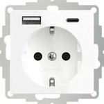 2usb - 2u-449528 Schutzkontakt-steckdose Mit Usb-ladeausgang, Erh&ouml;hter