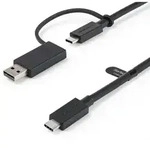 Startechcom Hybrides Usb-c 2-in-1 Kabel Schwarz 1 Meter