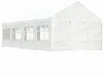 Pavillon Mit Dach Wei&szlig; 8,92x4,08x3,22 M Polyethylen - Vidaxl