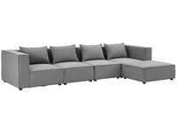 Modulares Sofa Domas xl - Couch für Wohnzimmer - 4 Sitzer - Ottomane, Armlehnen &