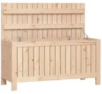 Gartentruhe 108x42,5x54 Cm Massivholz Kiefer - Vidaxl