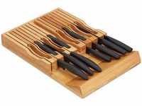 Messerorganizer Bambus, Messeraufbewahrung für 17 Messer, Messereinsatz für