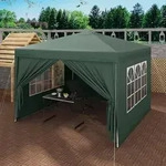 Pavillon Pop-up Wasserdichter Sonnenschutz Camping Pagodenzelt 3 X 3 M Gr&uuml;n - Woltu