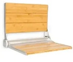 Oneconcept - Arielle Deluxe Duschsitz Bambus Aluminium Klappbar 160 Kg Max. Holz