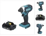 Makita Dtd 152 Y1 Akku Schlagschrauber 18 V 165 Nm 1/4" + 1x Akku 1,5 Ah - Ohne