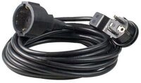 As-schwabe - Verl&auml;ngerungskabel Flachstecker 5 M Schwarz Ip20 H05vv-f 3g1,5