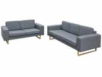 2-Sitzer und 3-Sitzer Sofa Set Hellgrau vidaXL13662