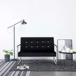 2-sitzer-sofa Mit Armlehnen Schwarz Chrom Und Samt Vidaxl
