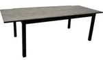 Degamo - Ausziehtisch Faro 200/300x110cm, Aluminium Anthrazit + Glas In...