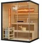 Saunakabine Vantaa 150 Mit Salzstein - Indoor Sauna 3 Personen - 4,5kw Ofen,
