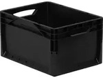Surplus - Eurobox Schwarz 40x30x22 Cm, 20l Lagerkiste Transportbox Kunststoffbox
