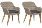 Vidaxl - Gartenst&uuml;hle Mit Polstern 2 Stk. Poly Rattan Braun