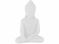 Buddha Figur sitzend, 17 cm hoch, Garten-Dekofigur, wetterfest & frostsicher,