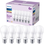 Philips Led Normallampe Mit 100w, E27 Sockel, Matt, Warmwhite (2700k) 6er Pack