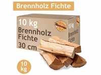 Brennholz Fichte Kaminholz 10 kg Holz 30 cm Für Ofen und Kamin Kaminofen...