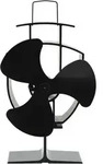 Ofenventilator W&auml;rmebetrieben 3 Bl&auml;tter Schwarz Vidaxl