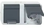Gira 2f-schuko-steckd. Waager. Kd Wg Ap Grau [478130], 4781 30