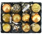 Buri - Glas-weihnachtsbaumkugeln 12er-set Christbaumschmuck Weihnachtsdeko Anh&auml;nger