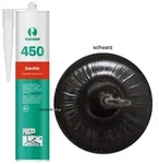 Ramsauer 450 Sanit&auml;r Silikon Fugen Dichtstoff 310ml Kartusche Schwarz