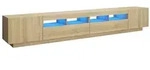 Vidaxl - Tv-schrank Mit Led-leuchten Sonoma-eiche 260x35x40 Cm