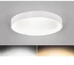 Flache Led Deckenleuchte Doha Wei&szlig; Matt, &Oslash; 45cm