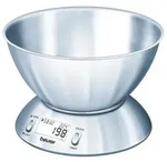 Beurer Balance De Cuisine Jusqu'&agrave; 5 Kg 1 G Tare Lcd Bol 1,5 Litre Inox Ks 54