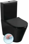 Sapho Paco - Wc-kombi, Vario-abgang, Rimless, Schwarz Pc1012wrb