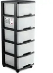 Regalkorb, Plastik, Schwarz, 37 X 39 X 100 - Curver