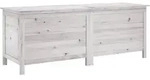 Gartentruhe Wei&szlig; 150x50x56,5 Cm Massivholz Tanne - Vidaxl
