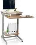 Computertisch / Schreibtisch Workstation Grau / Buche Hjh Office