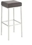 Barhocker Montreal Kunstlederbezug Edelstahl Braun