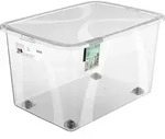 Aufbewahrungsbox Lona Mit Rollen Und Deckel 50 L Transparent Aufbewahrungsbox - Rotho