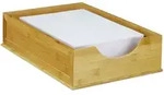 Relaxdays Dokumentenablage Bambus, Stapelbar, Din A4 Papier, B&uuml;ro Organizer,