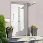 Haust&uuml;r Aluminium Und Pvc Wei&szlig; 100x210 Cm Vidaxl