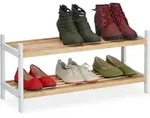 Relaxdays - Schuhregal, Schuhablage Mit 2 Ebenen, Bis 6 Schuhpaare, Bambus &