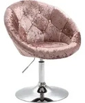 Havanna Sessel Lounge Clubsessel Drehsessel Samt Retro Champagner Rose - Svita